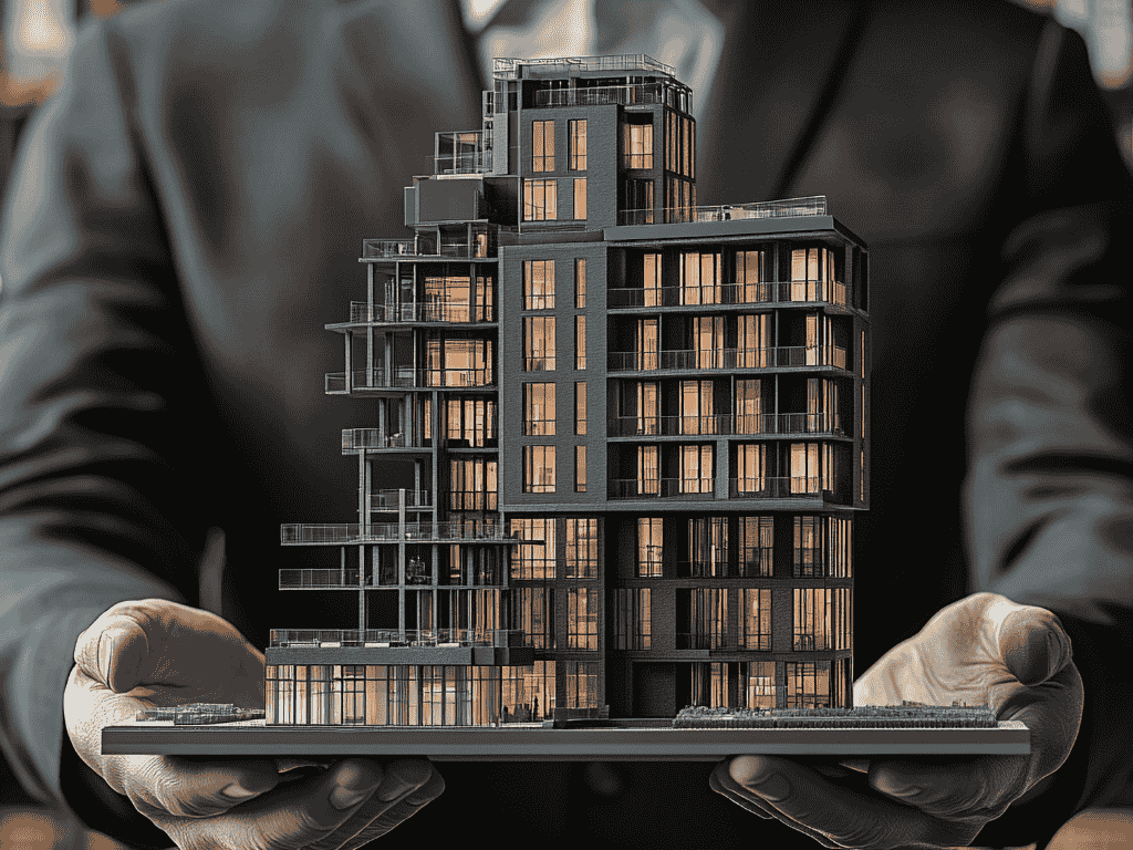 Luxury apartment investment in Nice represented by modern residential building held by real estate professional