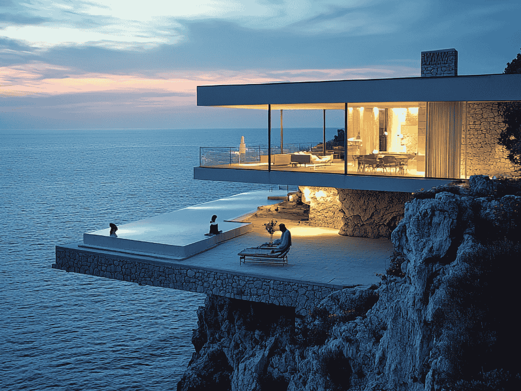 Luxury villa with sea view in Nice French Riviera representing exclusive real estate opportunities with a property finder