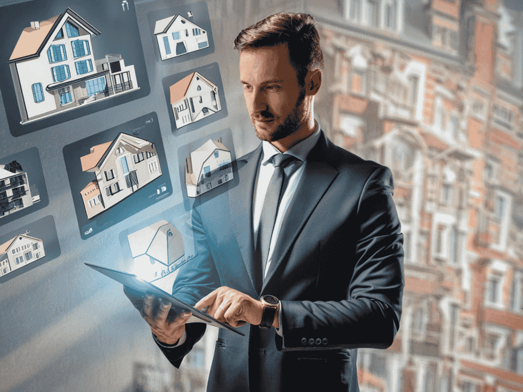Property finder selecting luxury real estate opportunities in Nice using digital tools and market expertise