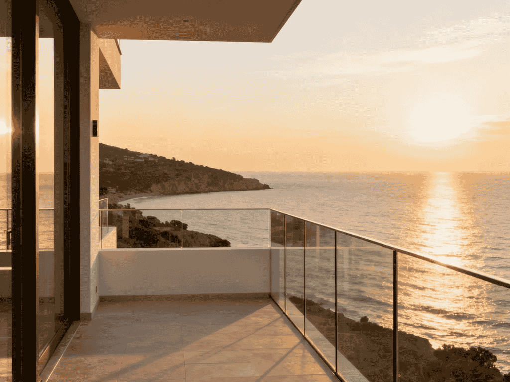 Luxury apartment terrace with sea view in Nice French Riviera representing rental investment potential